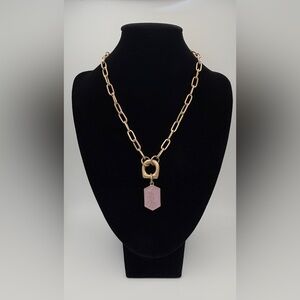 Paperclip Chain Charm Pendant Necklace-Lilac-Universal Thread